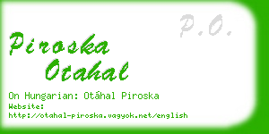piroska otahal business card